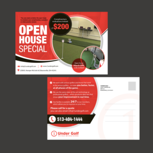 Open house postcard | Postkarten-Design von aspiremedia