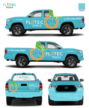 Truck Wrap Design for Awesome Pool Company | Car Wrap Design by SAI DESIGNS