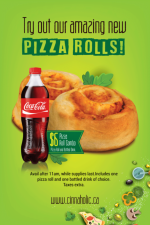 Poster for a new "Pizza Roll" Combo at our bakery | Poster Design by D Creative