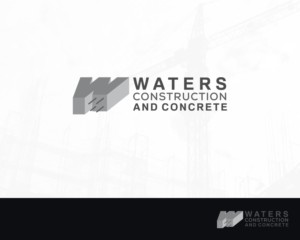 Waters Construction and Concrete | Logo Design by Djamdesign