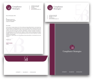 EB Compliance Strategies - Statonery Design  | Schreibwaren-Design von Bold Pixels