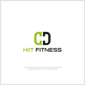 HF ( short for HIIT Fitness) or HIIT with a tire or Gear/cogwheel around the letters, or next to letters.  | Logo Design by luthfansa 2