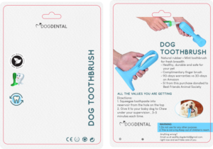 Simple blister card for Dog Toothbrush stick package | Packaging Design by fumbh.designs