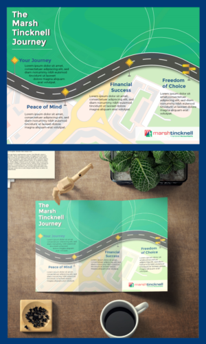 Road Map Infographic Tri Fold Brochure - Professional and provided as Vector, PNG & Indesign | Infographic Design by DesignerGuide