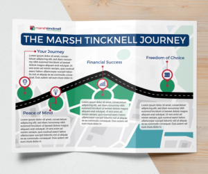 Road Map Infographic Tri Fold Brochure - Professional and provided as Vector, PNG & Indesign | Infographic Design by JanuXart