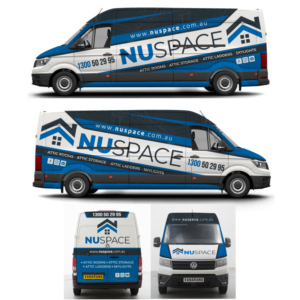 Nuspace- Attic Storage and Skylights.  | Car Wrap Design by Yoga Tri