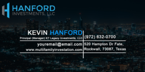 Business Card Design by Yudha 1 for Hanford Investments, LLC | Design #21127230