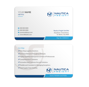 Business Card Design by Riz' for Nautica Freight | Design #21116477