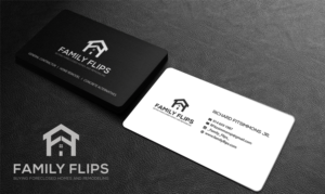 The name of the company is Family Flips buying foreclosed homes and remodeling  | Business Card Design by Riz'