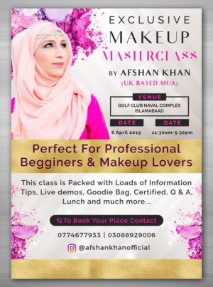 Flyer for Makeup Class | Flyer Design by TSU Creations