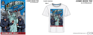 Statue Of Liberty Comic Book Cover T-shirt Graphic | T-Shirt-Design von Col 3