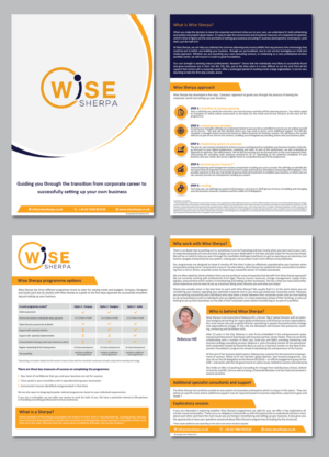 Wise Sherpa - a pdf brochure design project for an innovative new consulting business working wit... | Brochure Design by alex989