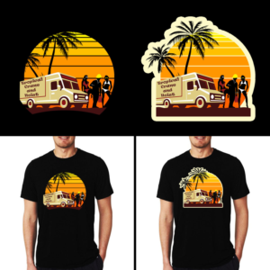 Tropical Overhead Crane Technician T-Shirt | T-shirt Design by edge design