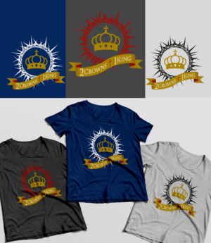 2 Crowns 1 King- need kings crown inside crown of thorns | T-shirt Design by Al Pech