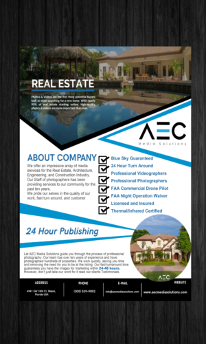 Flyer Design by Khanh Ly Le for AEC Drone Services | Design #21155645