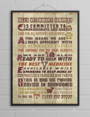 Dells Vet Core Values | Schilder-Design von Maestroto