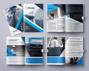 Wind Turbine Blade Repair Brochure | Flyer Design by Ena