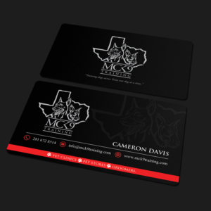 Card Design for my dog training business MC K9 Training | Business Card Design by Sandaruwan