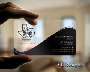 Card Design for my dog training business MC K9 Training | Business Card Design by SL Designer