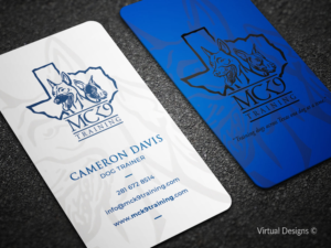 Card Design for my dog training business MC K9 Training | Business Card Design by SyncFuse™ Solutions