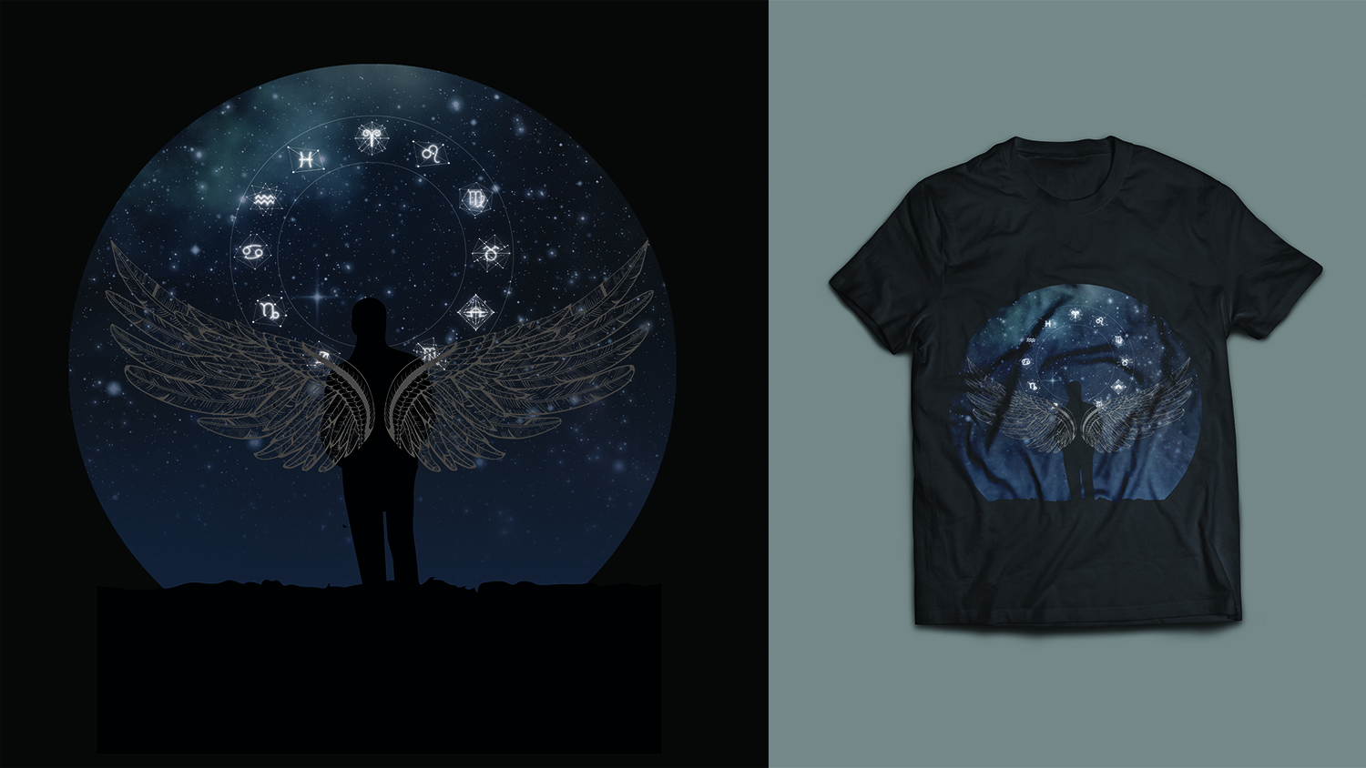 T-shirt Design by Armin 4 for Wings In Space | Design #21322078