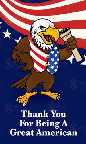 Great American Thank You | Illustration-Design von SofiaDesignStudio