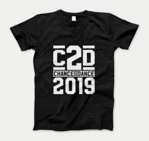 T-shirt design for dance showcase. CHANCE2DANCE 2019 | T-shirt Design by Barney Stinson