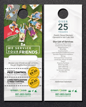 Neighbor of existing customer door hanger | Flyer Design by LeonFX