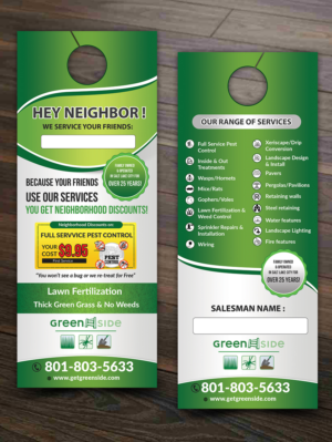 Neighbor of existing customer door hanger | Flyer Design by innovative earth