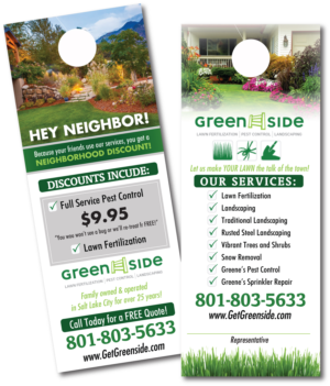 Neighbor of existing customer door hanger | Flyer Design by TracyInspires