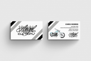 Business Card Design by Yooo for IRON ANGEL CUSTOMS INC | Design #21347111