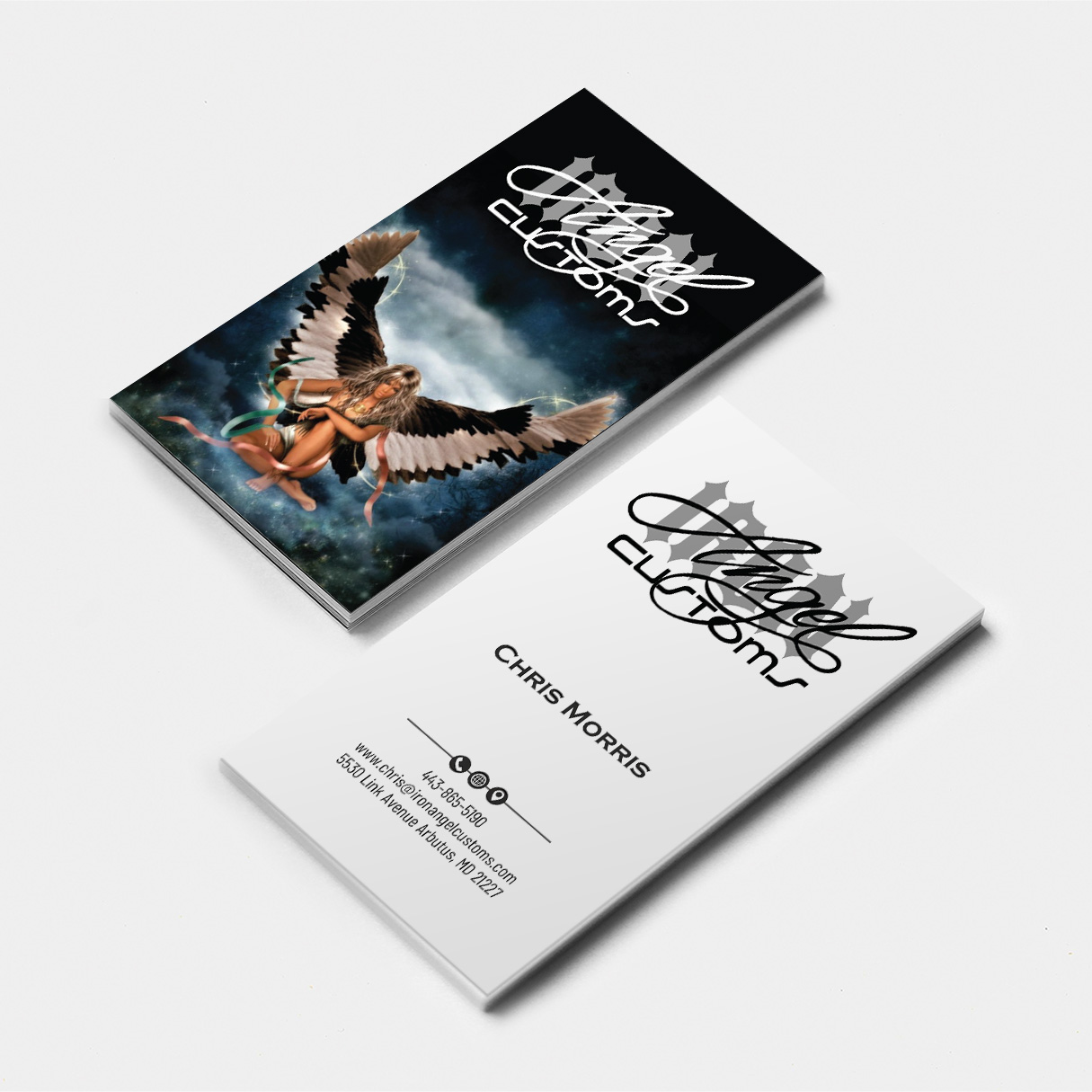 Visitenkarten-Design von MDesign für IRON ANGEL CUSTOMS INC | Design #21374851