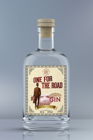 Gin Bottle Label - 'One For The Road' | Etikett-Design von ronin71