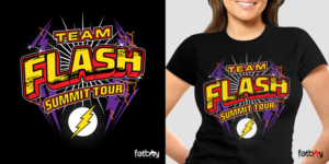 Team Flash Concert T-Shirt Design | T-Shirt-Design von Fatboy Graphic