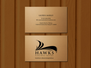 Business Card Design by Creations Box 2015 for Hawks Electric Tattoos | Design #21346509