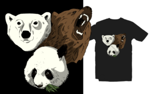 Bear Heads illustration to be printed on tshirts and sold | Illustration-Design von Tomi Ax