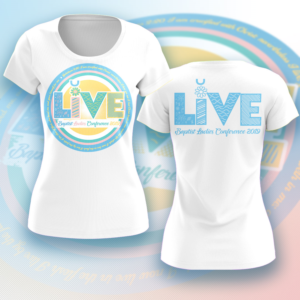 Ladies Conference LIVE feminine pretty t shirt design logo | T-shirt Design by EzaiLX