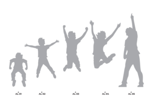 Series of Designs of Leaping and Standing Young Person | Graphic Design by Market bees