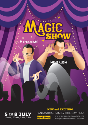 Show Promotional Poster - Mentalist Magic Hypnosis Show (Comedy) | Graphic Design by Market bees