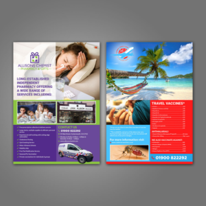 Pharmacy and Travel Clinic Leaflet | Flyer Design by aspiremedia