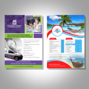 Pharmacy and Travel Clinic Leaflet | Flyer Design by Deepak_9_Malhotra