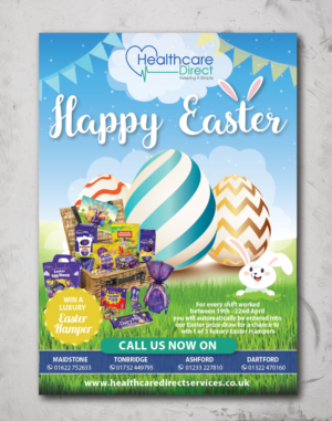 Easter Competition Flyer to Healthcare Clients with a chance to win 1 of 2 luxury hampers | Flyer Design by alex989