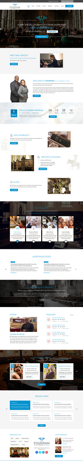 Modern HomePage Design for Church | Web Design by Sbss