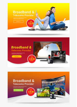 Sliders required for launch-to-market of broadband & telecoms provider | Banner Ad Design by bdesigner9