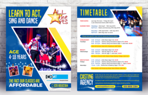 Theatre School leaflet to attract more business | Flyer Design by SAI DESIGNS