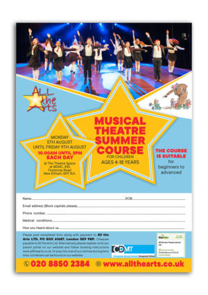 Children musical theatre summer course 'Matilda' | Flyer Design by GLOW