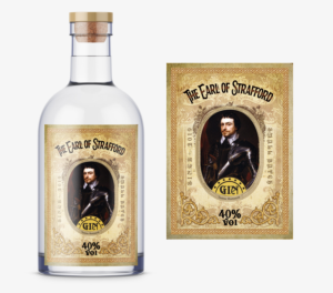 The Earl of Strafford , Sir Thomas Wentworth Gin | Etikett-Design von Navisol Creatives