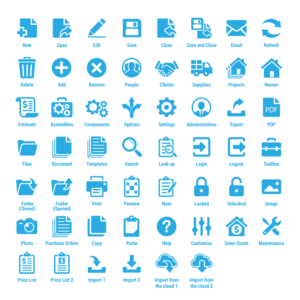 Windows Desktop Application Custom Icon Set for Residential Construction Industry | Graphic Design by luutrongtin89