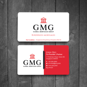 Asia based real estate financing firm needs and AWESOME design for a biz card -Global Mortgage Group | Business Card Design by Infinitive Technology