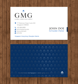 Asia based real estate financing firm needs and AWESOME design for a biz card -Global Mortgage Group | Business Card Design by chandrayaan.creative